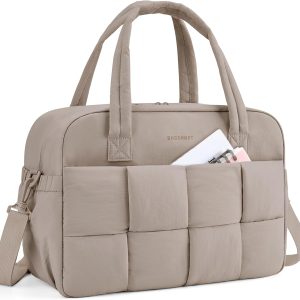 BAGSMART Gym Bag for Women, Puffer Travel Bag Duffle Bag for Travel with Laptop Compartment, Weekender Bags for Women, Carry On Duffel Bag Personal Item Bag