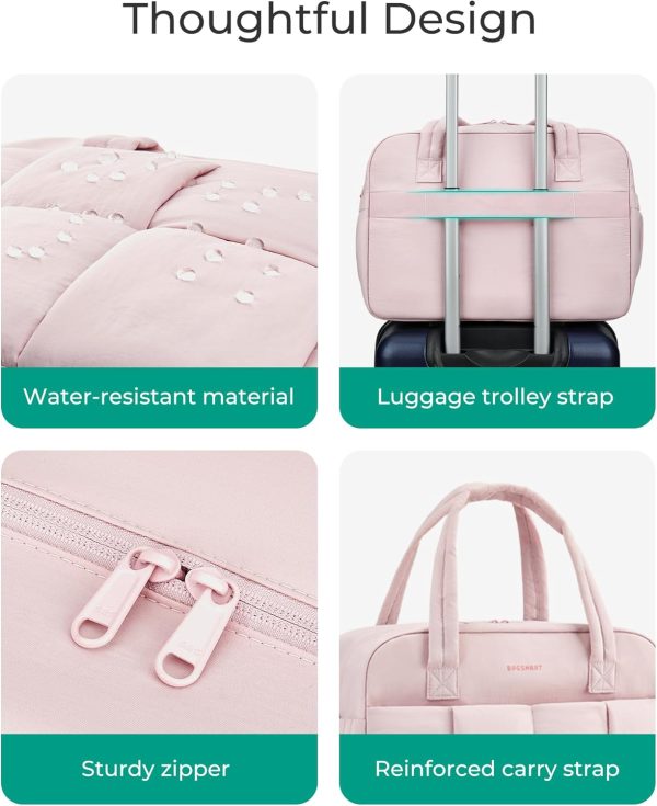 BAGSMART Gym Bag for Women, Puffer Travel Bag Duffle Bag for Travel with Laptop Compartment, Weekender Bags for Women, Carry On Duffel Bag Personal Item Bag - Image 6